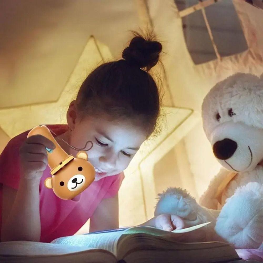 Cartoon Bear Bear Flashlight Projector Cognition Children Luminous Toys  Kindergarten