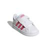 Adidas Neo GRAND COURT Cushioning Low top Skateboard Shoes White Pink Infant And Toddler EG3815