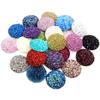 Neue Mode 10 Stück/Los 20mm 25mm Mehrfarbig Natürliches Erz Flache Rückseite Harz Cabochon Cameo Basis Zubehör für Schmuckzubehör