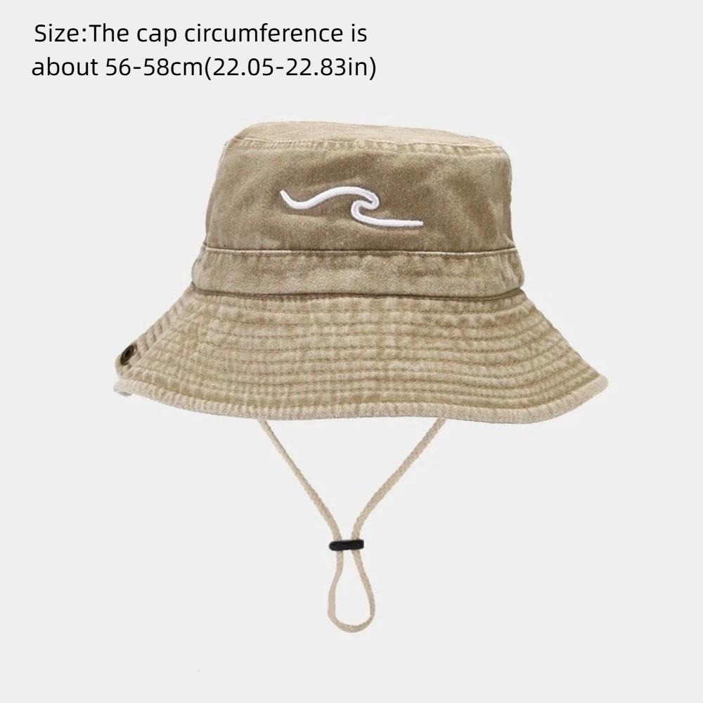 Cotton Bucket Hat Breathable Sunshade Design Sun Cap Sunscreen Protection Embroidered Pattern Fisherman Hat Camping Activities