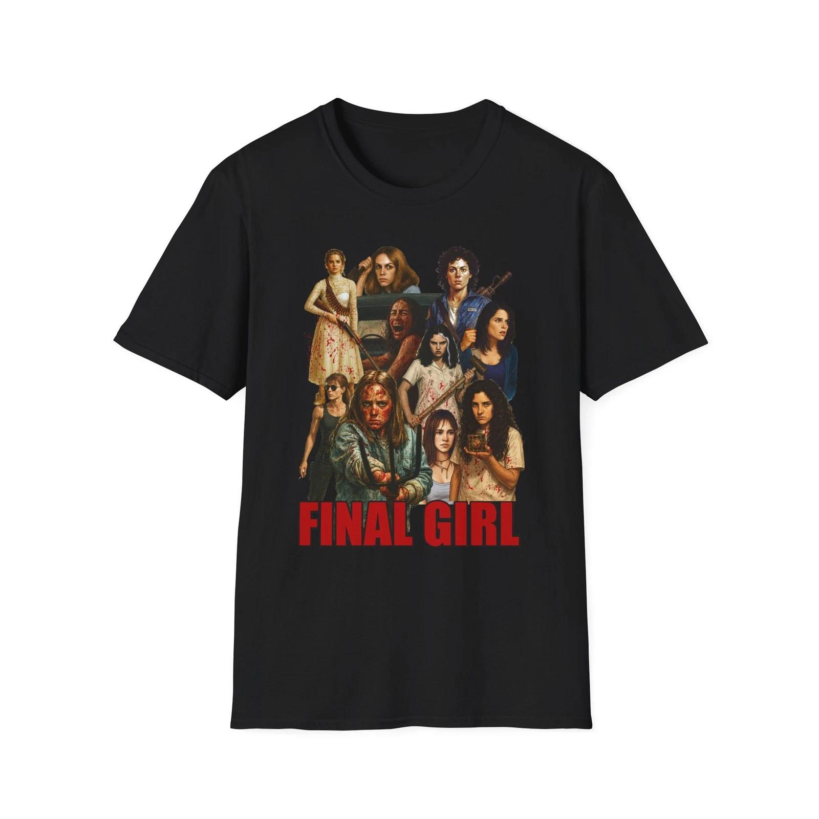 Футболка Final Girl, Женщины Ужасов, Футболка для Фаната Фильмов Ужасов, Хэллоуинская Футболка, XXXL