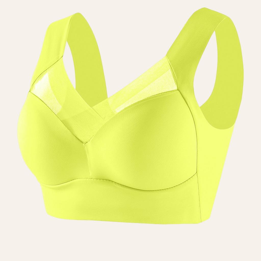Seamless Beauty Back One Piece Wireless Padded Comfortable Breathable Yoga Sleep Bra For Women