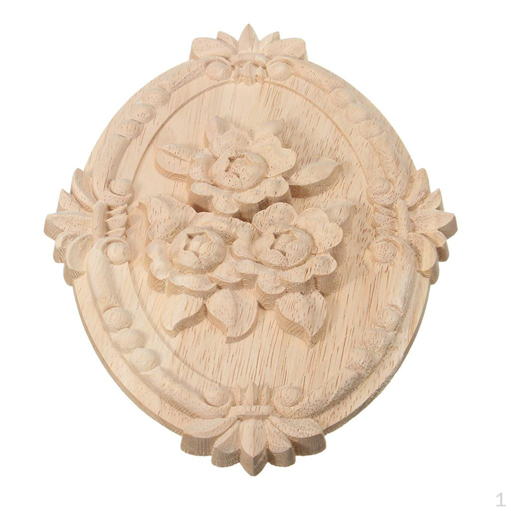 Carved Corner Onlay Applique Wooden Craft Unpainted Kitchen Furniture Wardrobe
