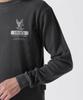 AVIREX Fade Wash Honeycomb Waffle Long Sleeve Size T-Shirt, Men's T-Shirt, L, 410, Charcoal, 783-5130010