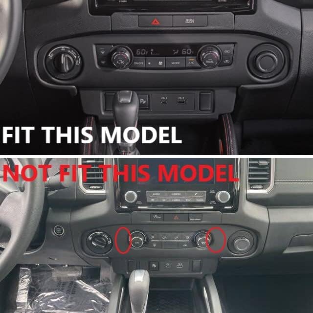 Korlot Carbon Fiber Center Console Air Conditioner Panel AC Cover Trim for Nissan Frontier 2022-2024