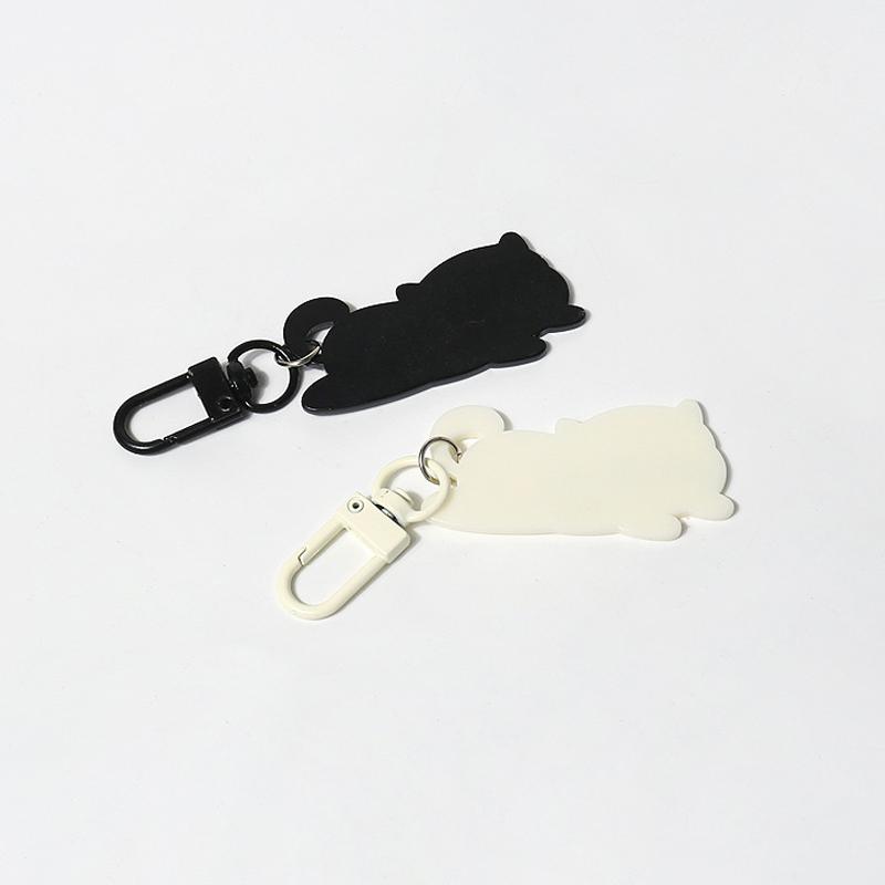 Simple Cute Acrylic Cat Car Keychain Pendant Backpack Pendant Cartoon Daily Versatile Hanging Jewelry Accessories