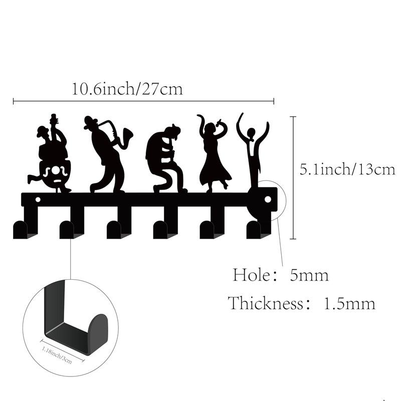HOME Metall Wandhaken mit Buchstaben - Kreativer Eisenkunst Schlüssel- und Handtuchhalter