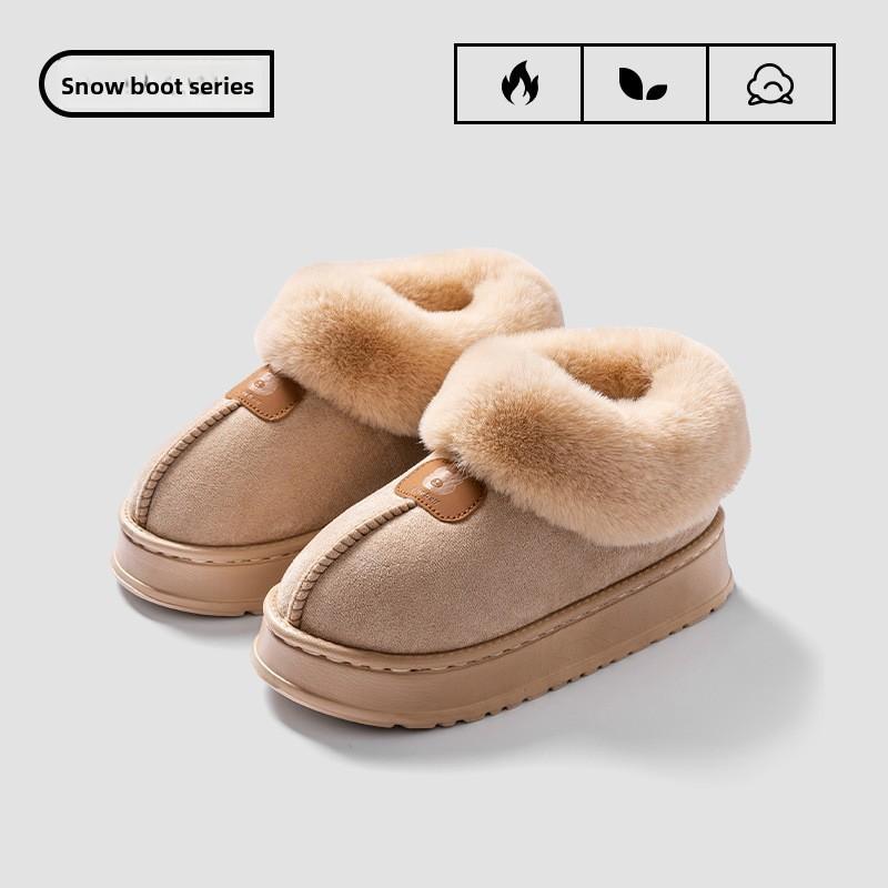 Cotton Slippers for Indoor, Home, and Outdoor Wear. Plush Warm, Thick Soled, Non Slip Cotton Shoes for Men, Floor Slippers