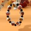 Skull Pumpkin Spiders Bead Bracelet Elastic Wristband Jewelry Stackable Bangl