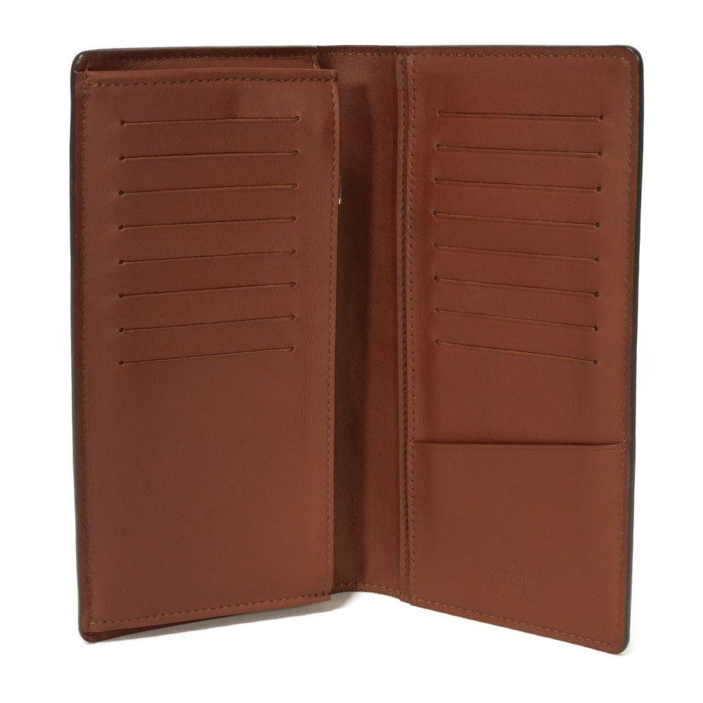 Used 12564 Portefeiulle Braza M61195 7940 New V Mark V Logo Bifold Brown Cuir Ombre Acajou Men's from Japan AUTHENTIC