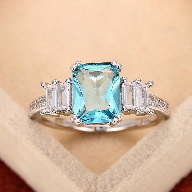 

CAOSHI Delicate Daily Wearable Finger Rings for Women Gorgeous Geometric Shapes Wedding Accessories with Dazzling Cubic Zirconia 5