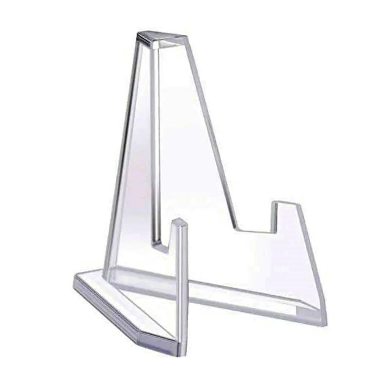 5pcs Transparent Acrylic Commemorative Coin Display Stands Triangle Challenge Coin Capsule Holders for Collectibles