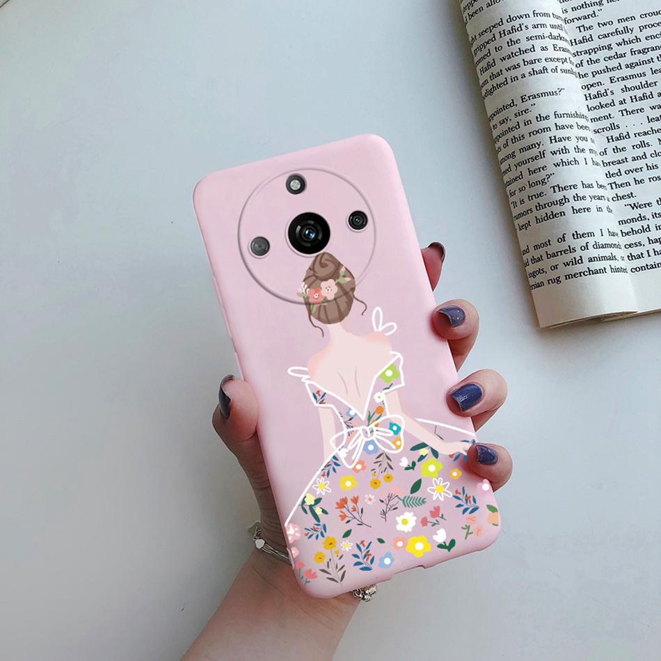 Für Cover Realme 11 Pro Plus Hülle RMX3740 Niedliche Cartoon Katze Blume Weiches Silikon Handyhüllen Für Realme11 11Pro+ 5G 2023 Bumper