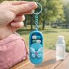 Portable Keychain Pendant Pill Storage Container Butterfly Dispenser Medicine Holder Box Outdoor Pill Organizer Office Use
