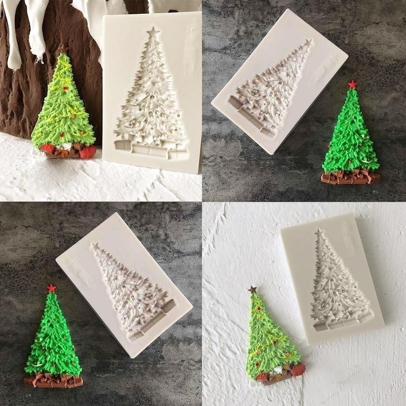New Christmas Tree Shaped Silicone Mold Cake Decoration Fondant Biscuit Tool 3D Diy Baking
