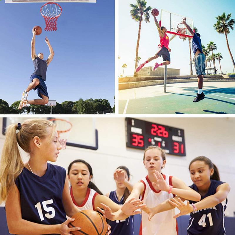 1Pc Outdoor Basketball Net Heavy Duty Polyester Thread Basketball Hoop Mesh Net Replacement Shooting Training Basketball Net