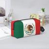 Mexican Flag Large Capacity Cosmetic Bag Portable Makeup Toiletry Pouch with Zipper Travel Accessories Organizer Storage Bags