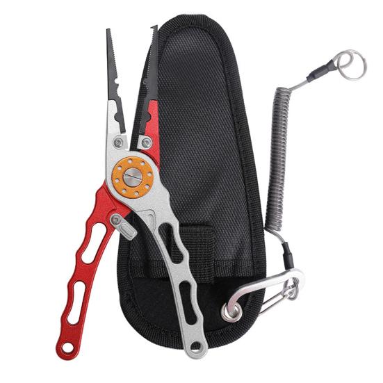 Aluminum Alloy Fishing Pliers Ergonomic Handle Portable Multifunction Ring Opener PE Line Cutter Hooks
