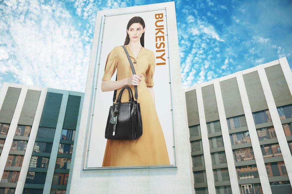 BUKESIYI Sling Shoulder Hand Crossbody Shoulder Mini PU JP77139 Women's Bag, Bag, Pochette, Handbag, Bag, Tote, Leather, Brown,