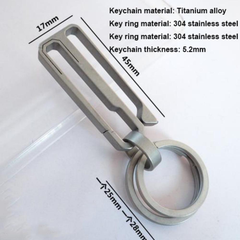 Lightweight Titanium Alloy Key Ring Quick Draw Multifunction Outdoor Belt Clip Keychain Grey Hanging Webbing Buckle