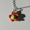 Colorful Dopamine Stainless Steel Necklace with Frog, Bird, Flowers, Moon, and Sea Lion Pendant