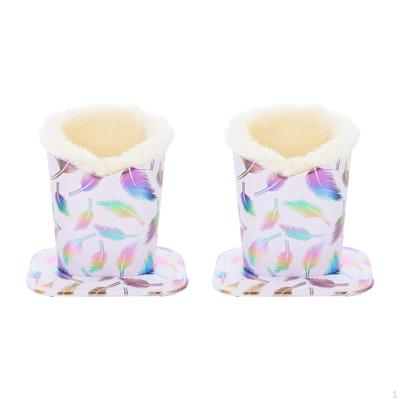 2 Pieces Glasses Holders Plush Lined Eyeglass Holder Stands Cases for Home