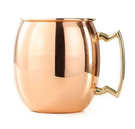 Hammered Copper Plated Stainless Steel Moscow Mule Mug Drum-Type Beer Cup Coffe Cup Water Glass Drinkware