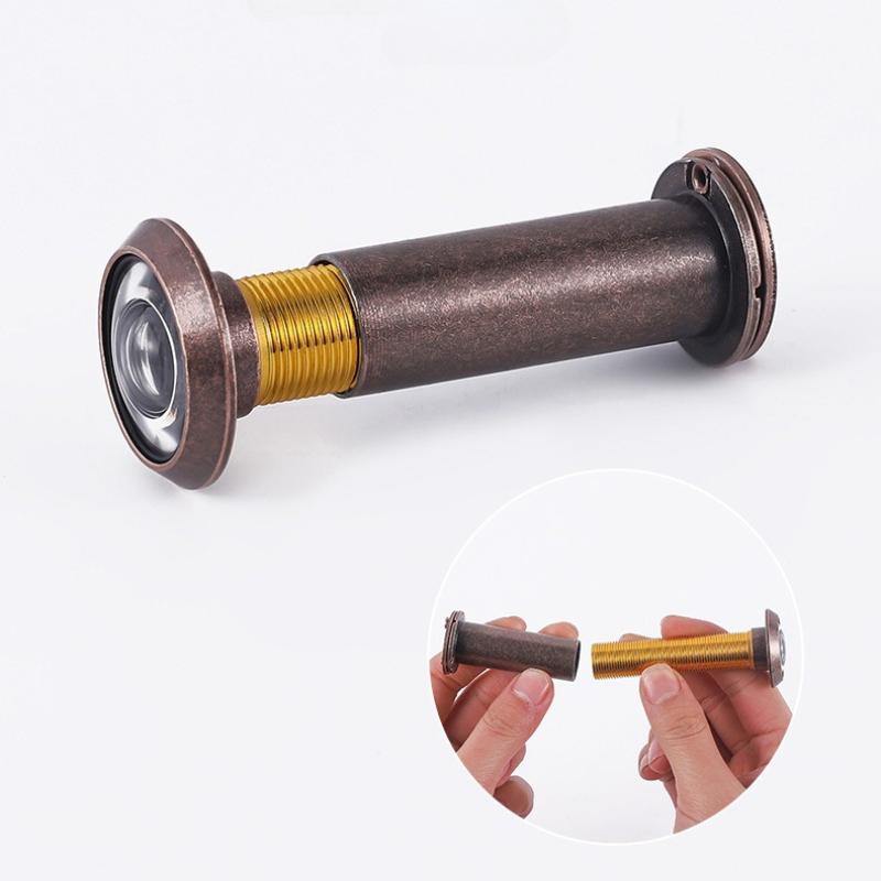 1Pc Anti-theft Door Cat's Eye, Door Mirror High Definition Glass Lens 200 Degrees Wide Angle Anti-skid Anti-rotation Hotel Door Universal Hotel Door