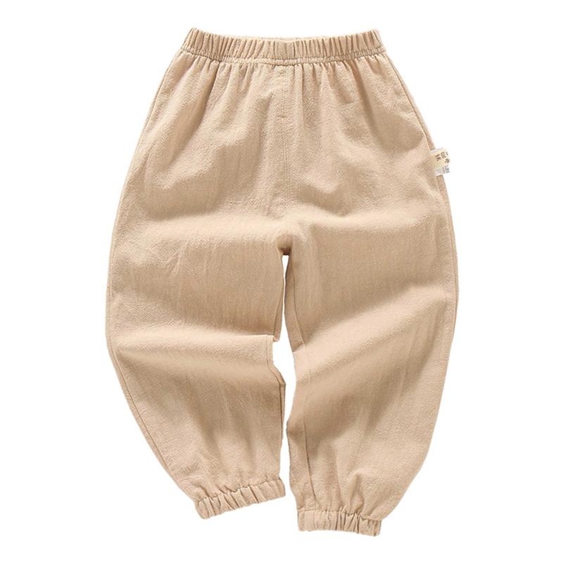 

Детские штаны для детей от 2 до 7 лет, однотонные повседневные свободные брюки с эластичной резинкой на талии 130