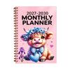Beach Theme Cover 1117-1111 Monthly Calendar A1 Ocean Seashell Covered Annual Calendar Notebook Spiral Bound 1-Year Plan Book
