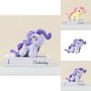 Adorable Plush Pony Keychain Soft Stuffed Toy Colorful Cartoon Doll For Girls