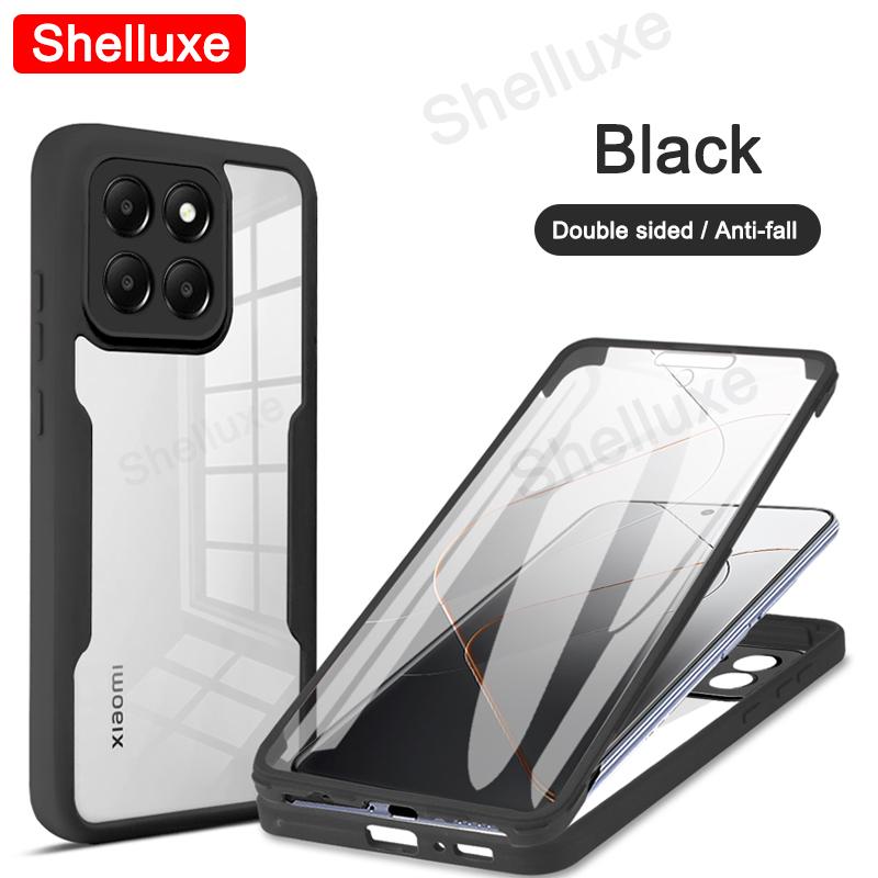 360 Full Body Front+Back Clear Case Shelluxe For Xiaomi 14 14T Pro Mi 14 Mi14 Ultra Mi14T Pro Silicone Double Sided Phone Cover