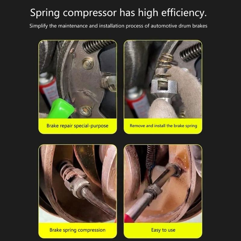Portable Professional Brake Spring Removal Equipment Heavy Duty Metal Body Compact for Vehicle Drum Brake Servicing