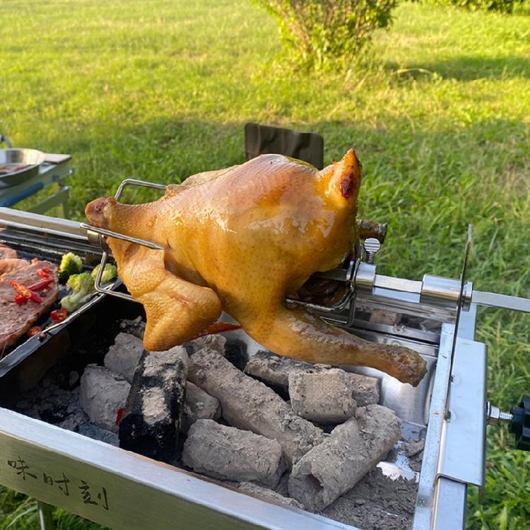 4 stycken mångsidiga rotisserie BBQ-gafflar i rostfritt stål för köttspett utomhus