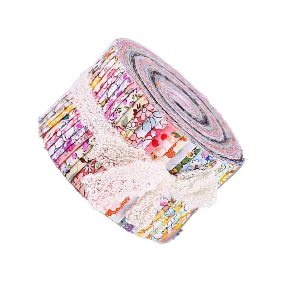 Roll Up Cotton Fabric Strips Jelly Rolls Quilting Craft Fabric