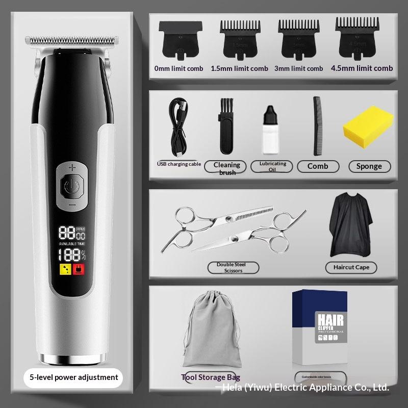 New Style Hair Clipper Household Hair Clipper 5-block Electric Clipper Shaving Head Men's Own Clipper Household Oil Head Carving Push Razor