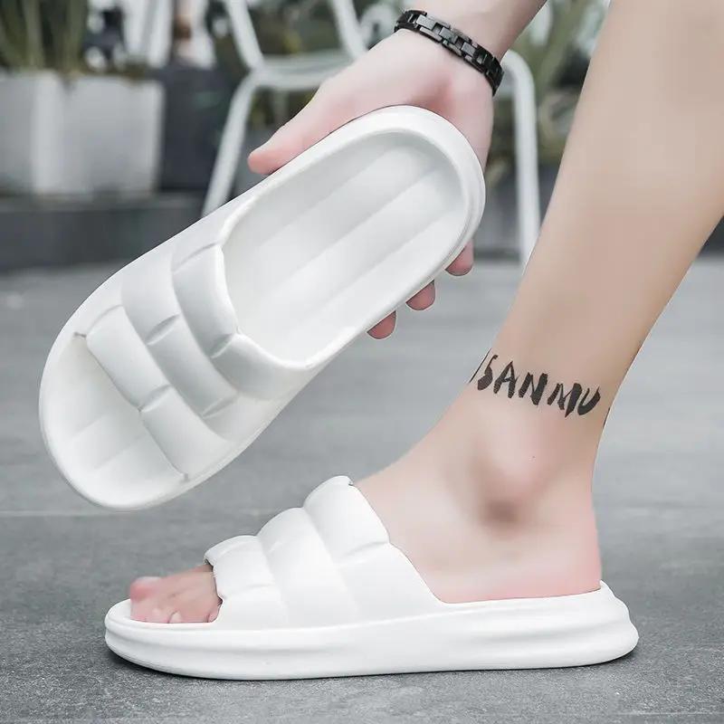 Fashion Couple Male Slipper House Indoor Platform Walk Around Home Slides Eva Low Price Elegant 2025 Fashion Original Fun Pvc Men's Shoe
