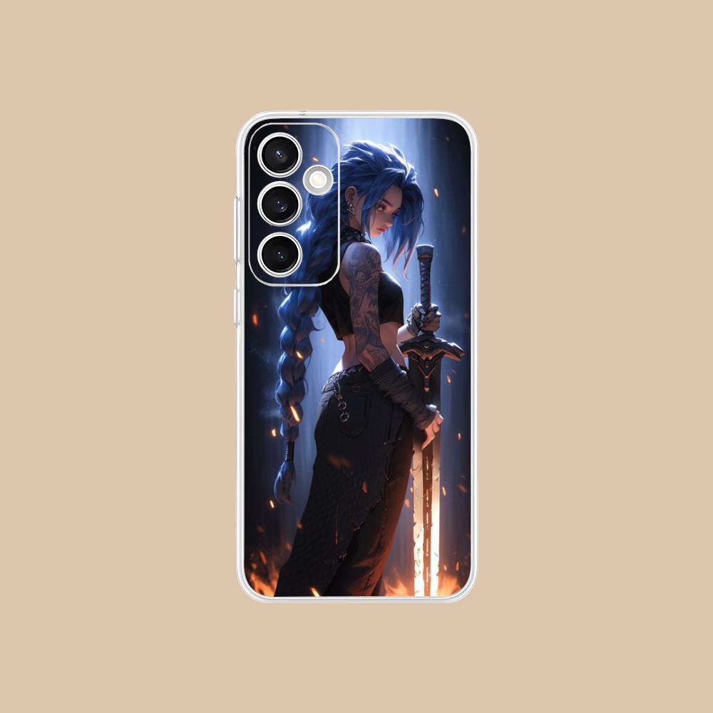 Anime Girl Mobile Phone Case for Samsung Galaxy S25 S24 S23 S22 S21Plus FE Ultra Clear Colorful Cover Smartphone Cover