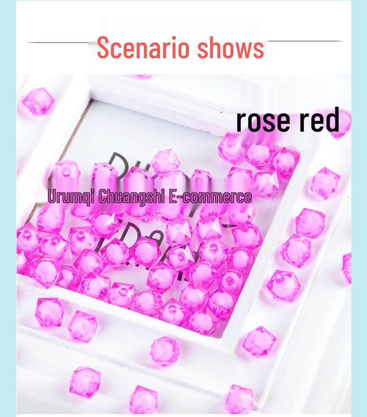 White Acrylic Cube Beads for DIY Beading Tissue Box
