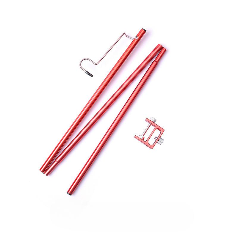 Outdoor Folding Light Frame Aluminum Alloy Camping Light Pole Support Hanging Hook Desktop Insertion for Camping