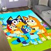 Tappeti Antiscivolo a Tema Amici Colorati di Bluey - Arredamento per la Casa in Poliestere, Adatti per Camere da Letto, Soggiorni, Ingressi, Studi e Decorazioni