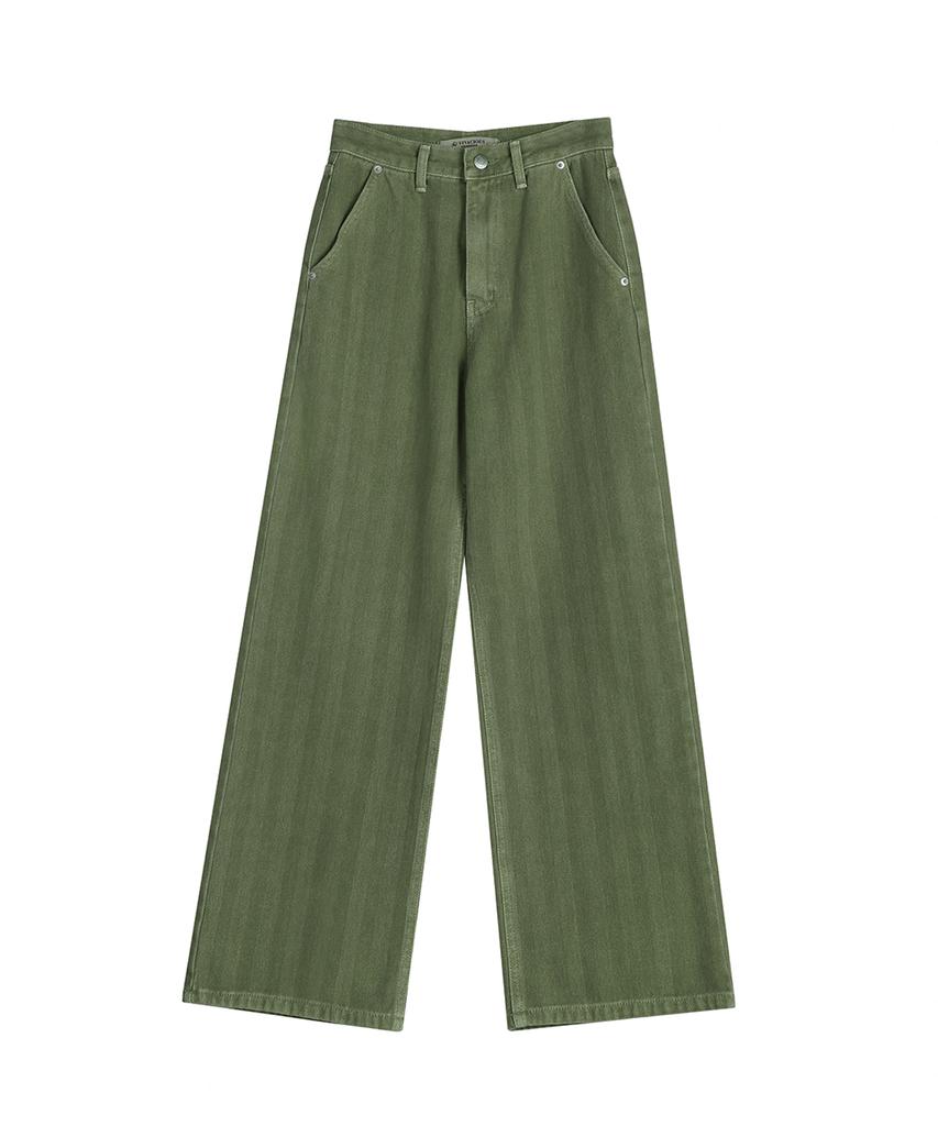 AVANDRESS Herringbone Wide Pants Beige