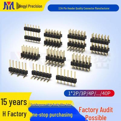 2.54mm Pitch Straight Pin Header, 2P-40P, 2.5mm Plastic Height, PC3.0, PA6.0, Board-to-Board SMD Connector