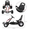 Go-Kart, Pedal Car with Adjustable Seat, Brake, Pedal Drive, Pedal Vehicle with Forward and Reverse Gear