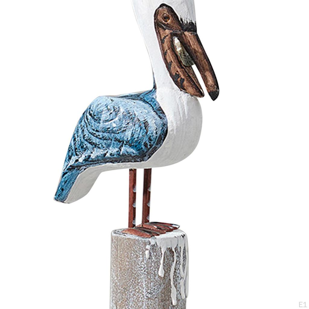 Vyřezávané dřevěné pelikáni Dekorace pro domácnost a kancelář