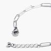 Volume Line Heart Pendant Chain Bracelet (C2503AC1297_SV)