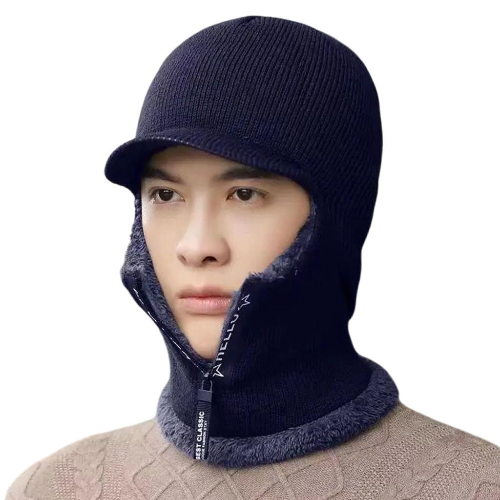 Ohrschützender Fleece-Nackenwärmer-Hut mit Ohrenklappe Kapuzenhut zum Wandern Skifahren Kaltes Wetter Totenkopfmütze Sportkopfbedeckung