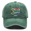 "SOUTH AFRICA" "BOKKE" Flag Printed Baseball Cap , Adjustable Baseball Hat Stylish Slouchy Trendy Leisure Woman's Cap