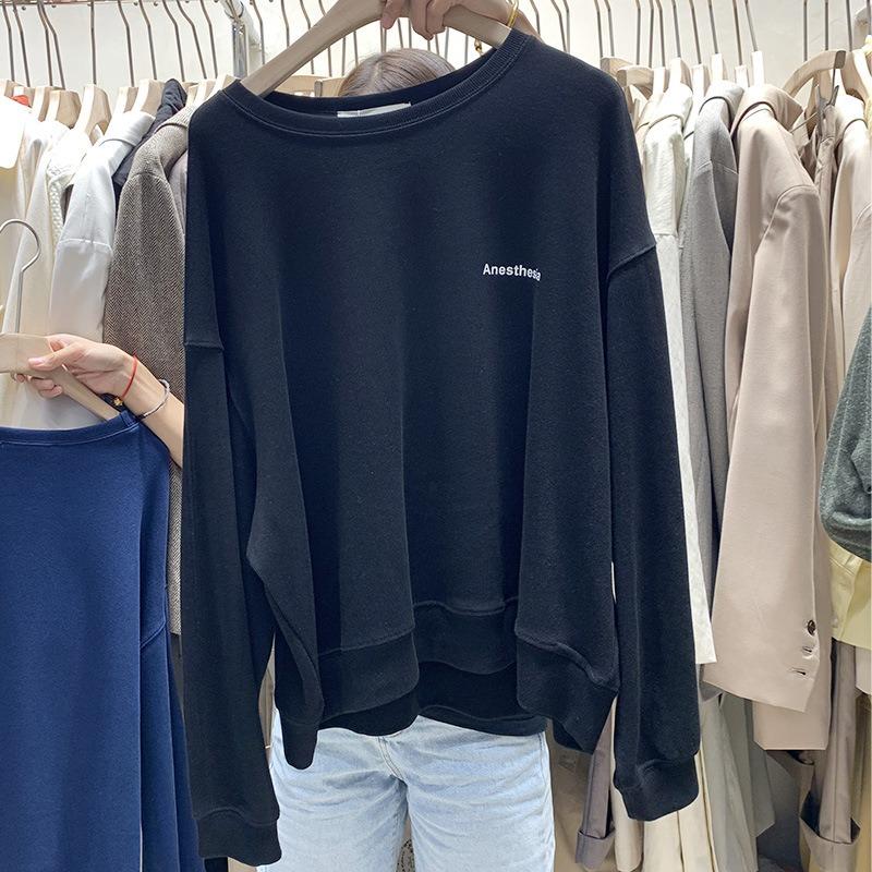 Wind thin sweater women's season large size printing loose bf wind lazy wind long sleeves