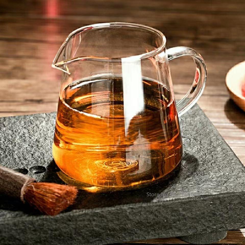 300/450/600Ml Glass Pitcher Milk  Pitcher Mini Glass Pitcher Transparent Coffee Pitcher Glass Tea Milk Pourer Glass Creamer Pot